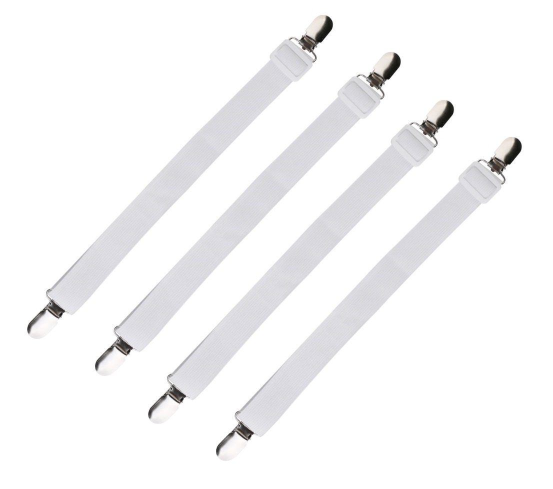 BAYLI Spannbettlaken Verstellbare Bettlakenspanner [4er Set], Betttuchspann günstig online kaufen