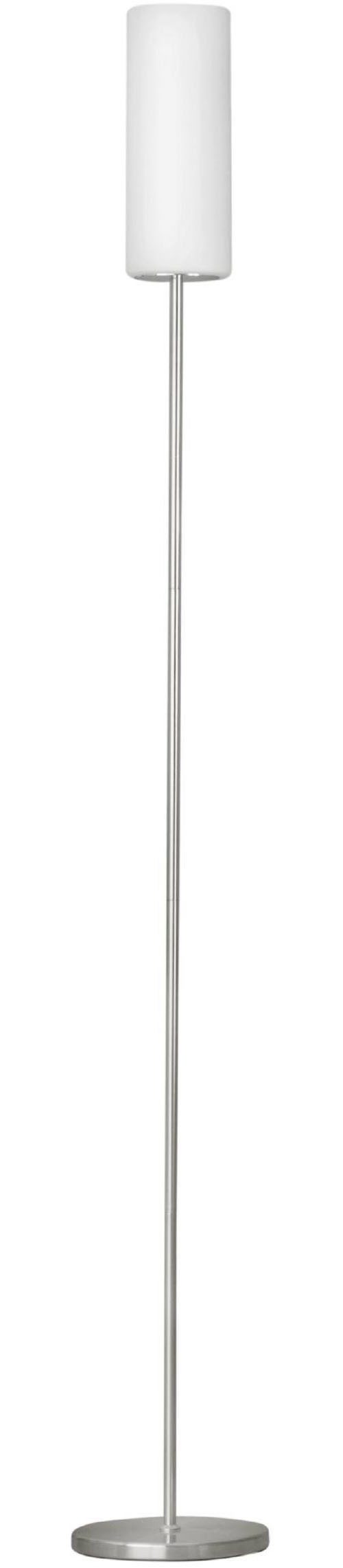 EGLO Stehlampe Troy 3 Stehlampe, Stahl, Glas satiniert weiß, E27, inkl. Trittschalter, Ein-/Ausschalter, ohne Leuchtmittel, Stehleuchte - H153 x Ø10,5 cm - nick – Bild 5 von 5