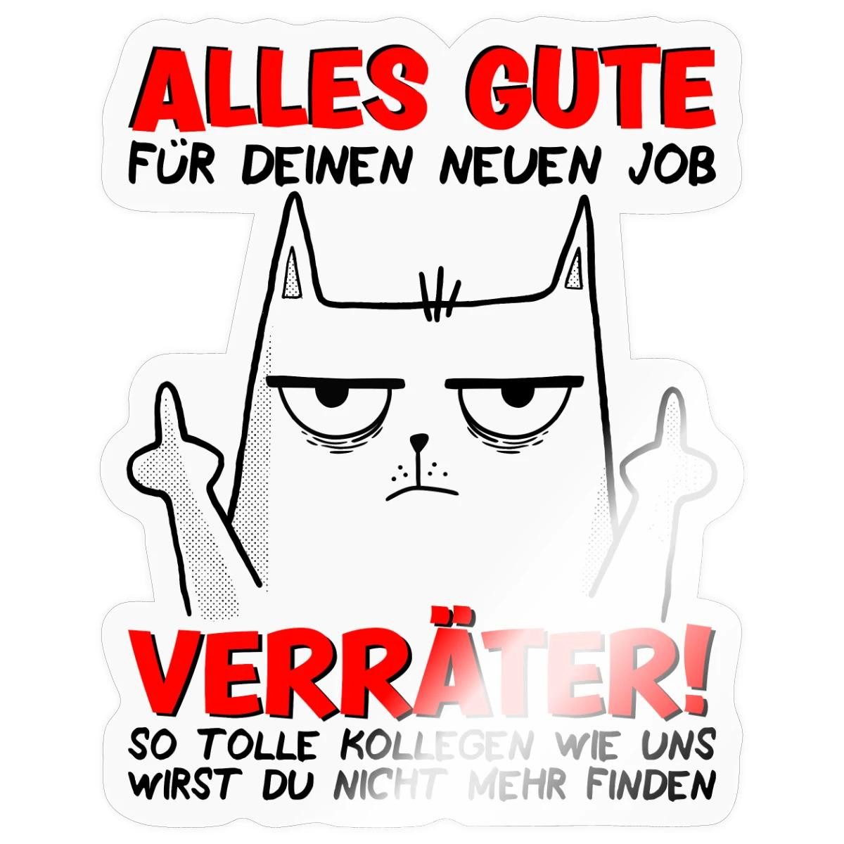 Spreadshirt Aufkleber Jobwechsel Geschenk Team Geschenk Alles Gute Sticker Aufkleber