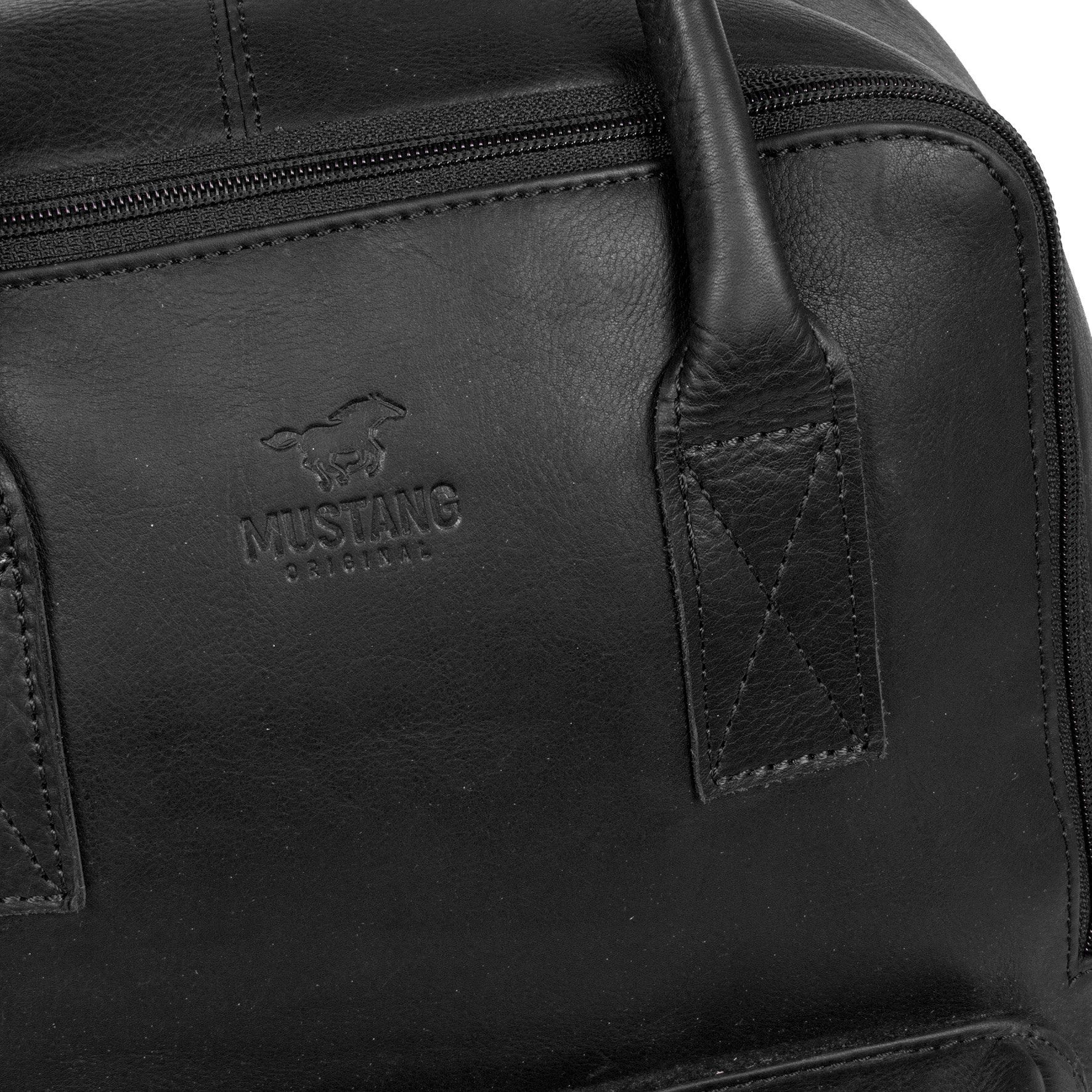 Reißverschluss-Vortasche Catania Cityrucksack mit schwarz MUSTANG Backpack,