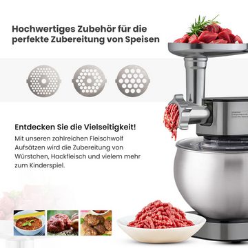 KB Elements Küchenmaschine ELK85LM, 2500,00 W, 7,00 l Schüssel, Fleischwolf, Teigmaschine, Crusher, Stand Mixer