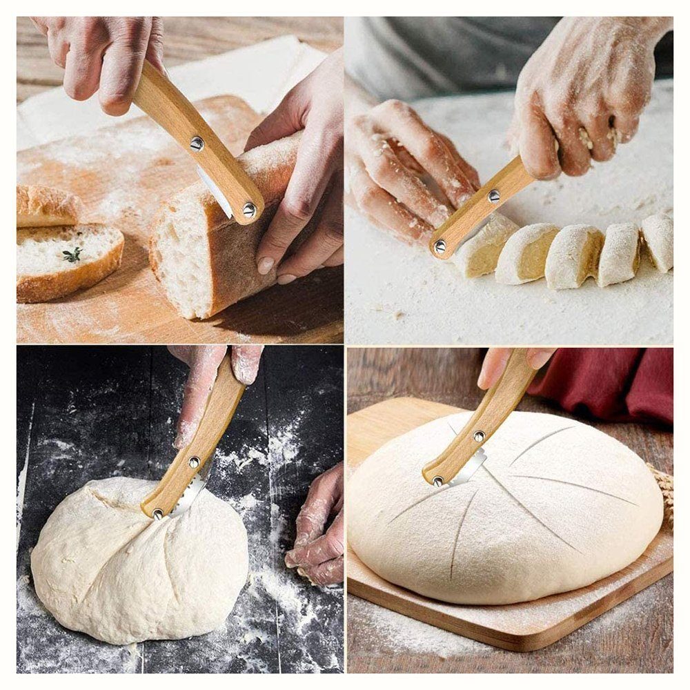 für das verwendet Brotmesser TUABUR Brot Brotschneider, Holzgriff von Schneiden