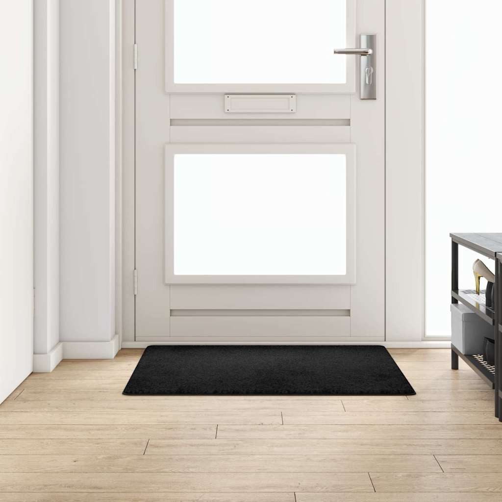 vidaXL Teppich Teppichläufer Schwarz 100 x 100 cm 100% Polypropylen Tuft, Quadrat – Bild 2 von 5