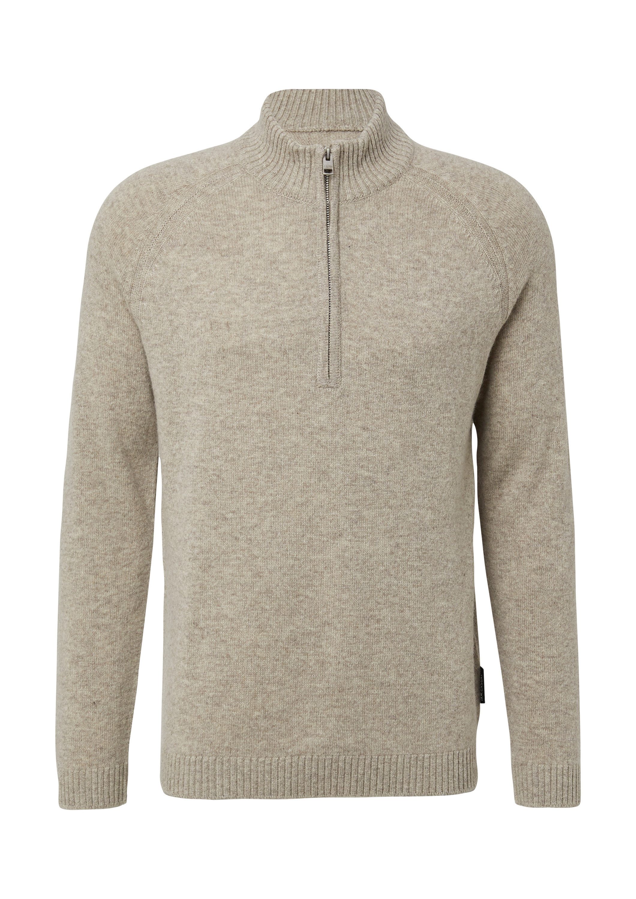 s.Oliver Longpullover Strickpullover Strickpullover aus reiner Wolle mit Tr günstig online kaufen