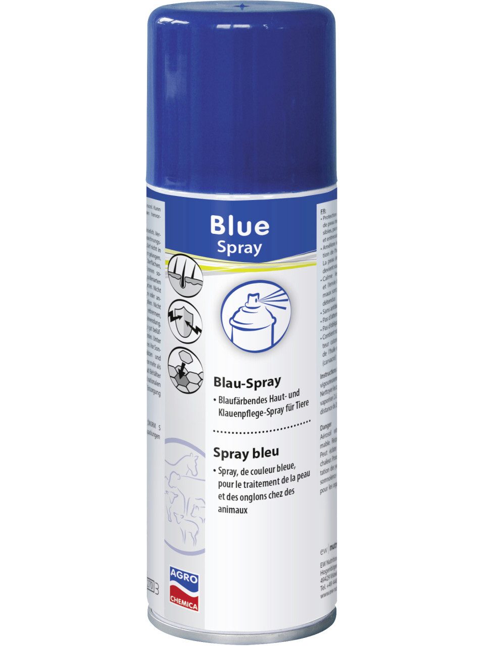Fellpflege Agrochemica Hautpflege Bluespray 200ml