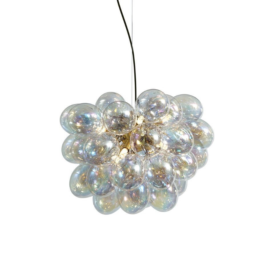 Qazqa Pendelleuchte Uvas, ohne Leuchtmittel, G9, Bunt, Art Deco, Stahl, 8-flammig