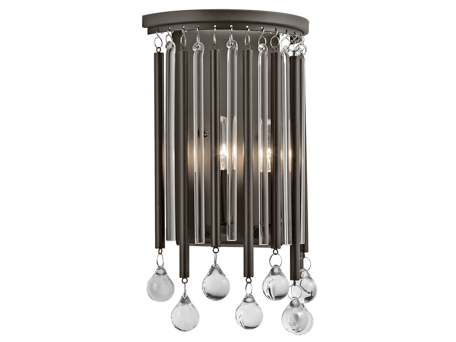 Kichler LED Wandleuchte, LED wechselbar, warmweiß, Kristall innen, ausgefallene Designer-lampen für Treppenhaus Höhe 31cm