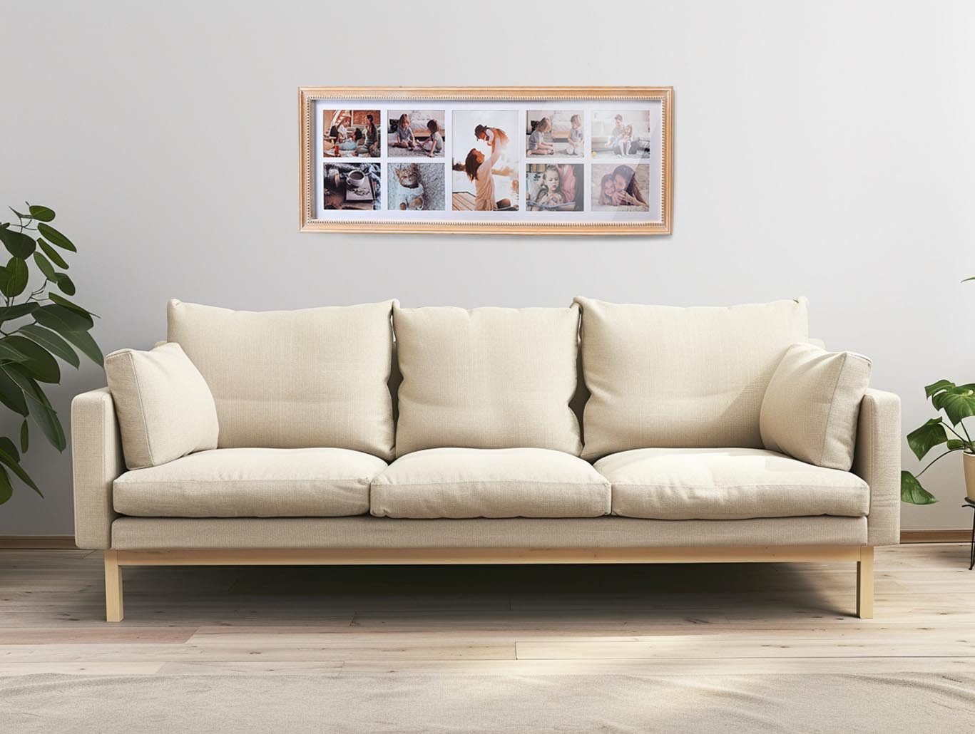 Kobolo Bilderrahmen Collage Bilderhalter Fotorahmen Rahmen EVA Holz beige w günstig online kaufen