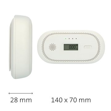 Alecto SCA50 Rauchmelder (2in1 Rauch,-CO-Melder Set, Alarm >85dB, inkl.Batterie & 3M-Aufkleber)