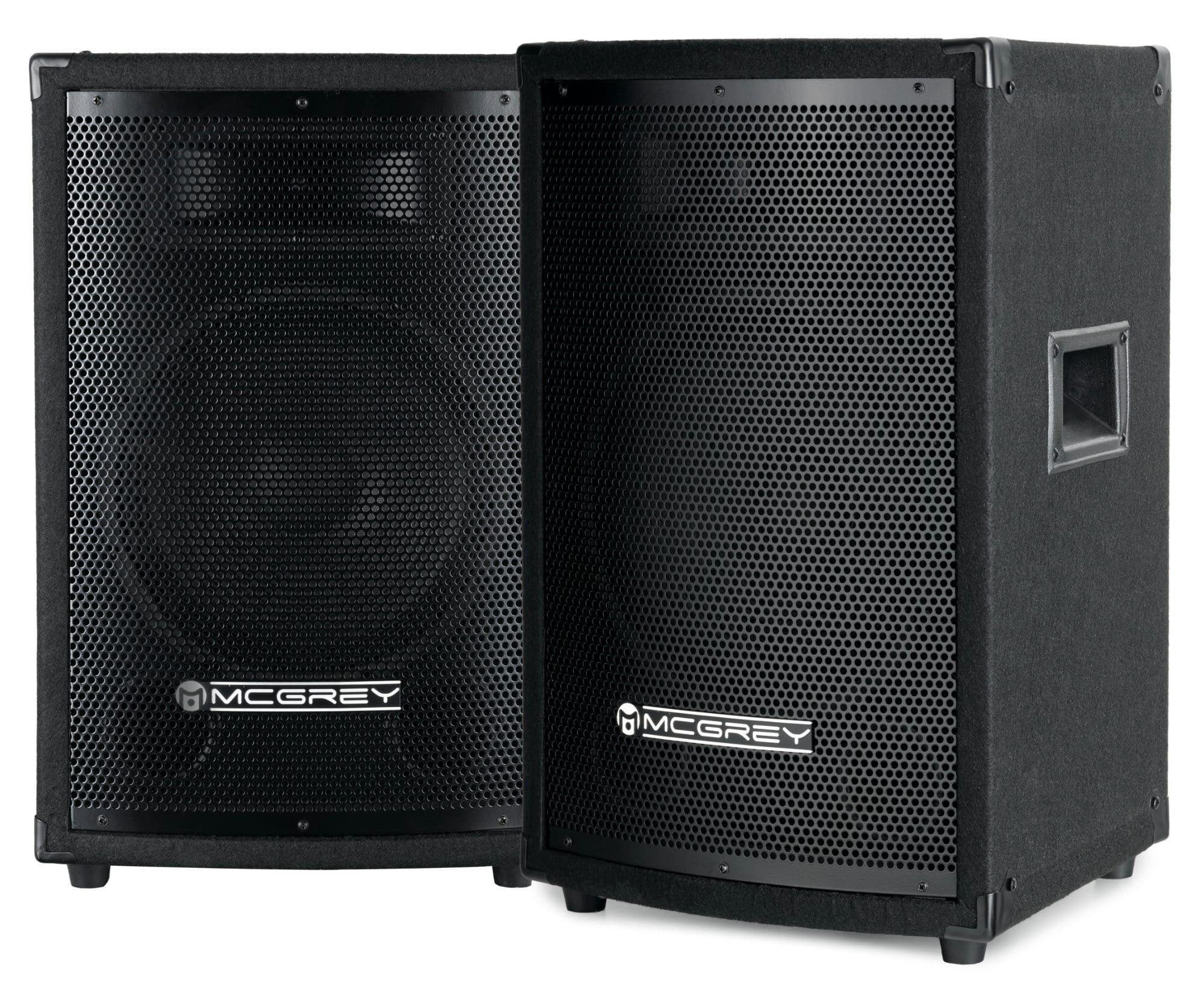 McGrey TP-10 DJ PA Box 25cm (10) Subwoofer, 2-Wege System, Holzgehäuse  Lautsprecher (200 W, Paar Passiv-Speaker mit Boxenflansch)