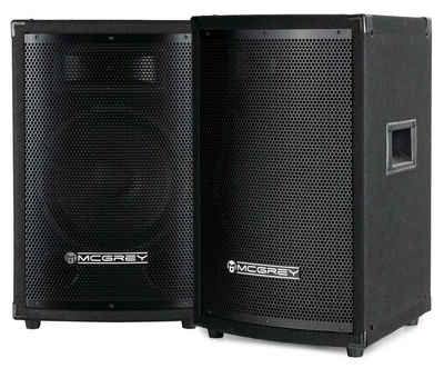 McGrey TP-10 DJ PA Box 25cm (10) Subwoofer, 2-Wege System, Holzgehäuse Колонки (200 W, Paar Passiv-Speaker mit Boxenflansch)
