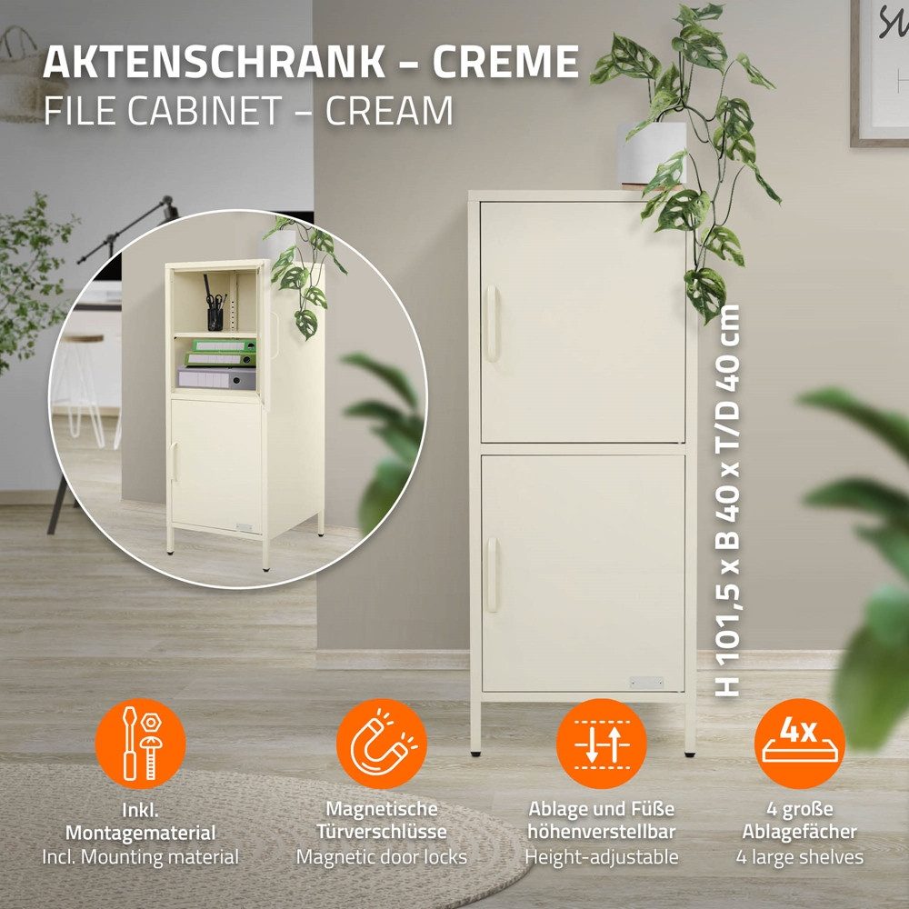 ML-DESIGN Aktenschrank Metallschrank Aufbewahrungsschrank Mehrzweckschrank günstig online kaufen