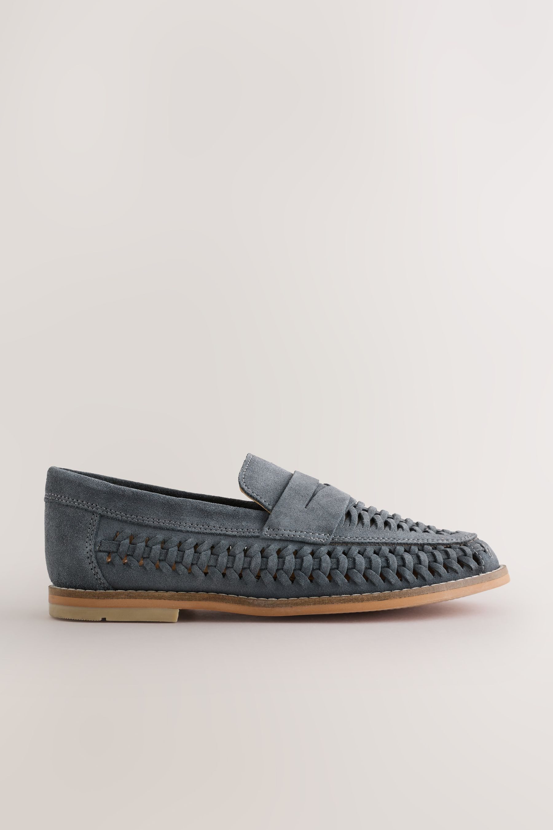 Next Veloursleder-Slipper mit Flechtdetail Loafer (1-tlg)