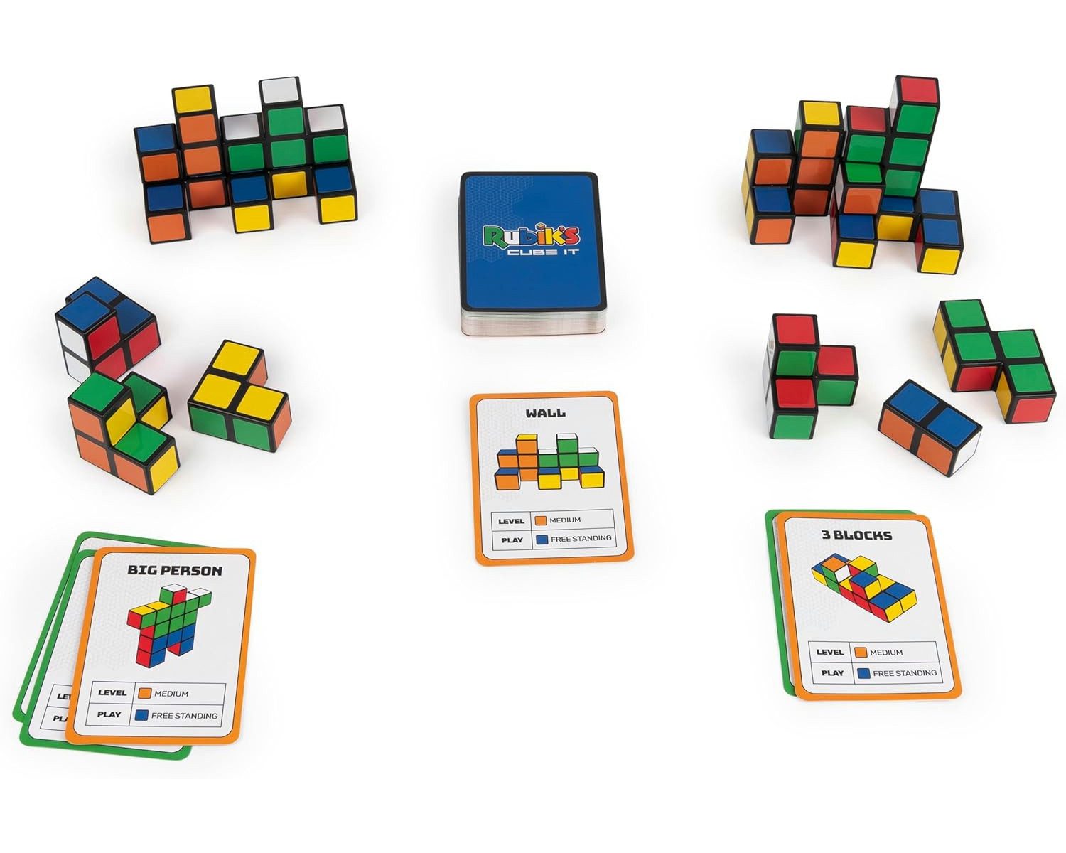 Spin Master Spiel Strategiespiel - Rubiks Cube It, Logikspiel, inklusive 2 Würfeln