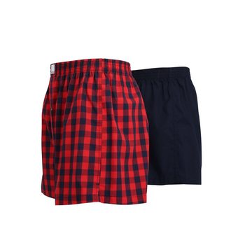 CECEBA Boxershorts CECEBA Herren Boxershort rot kariert 2er Pack (2-St)