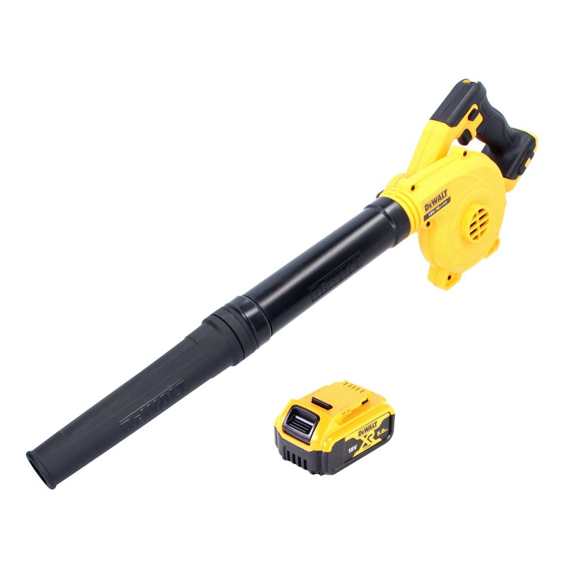 DeWalt Akku-Laubbläser DCV 100 N Akku Gebläse / Laubbläser 18 V + 1x Akku 5,0 Ah