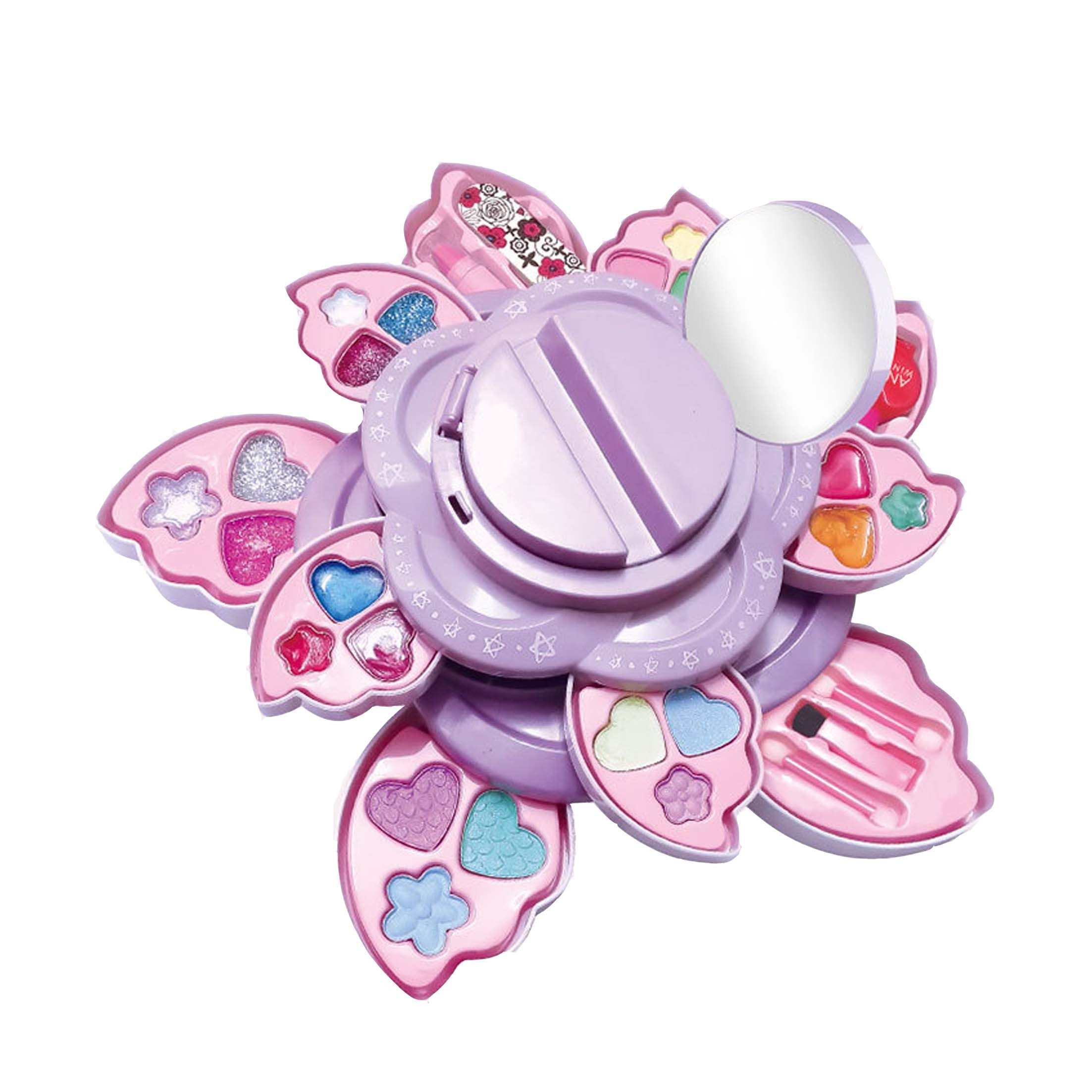 RWEUOQ Make-up Set Abwaschbares Kinder-Kosmetikspielzeug-Set, 3-tlg., Geeignet für 3+ jährige Mädchen, Weihnachtsgeschenke für Mädchen