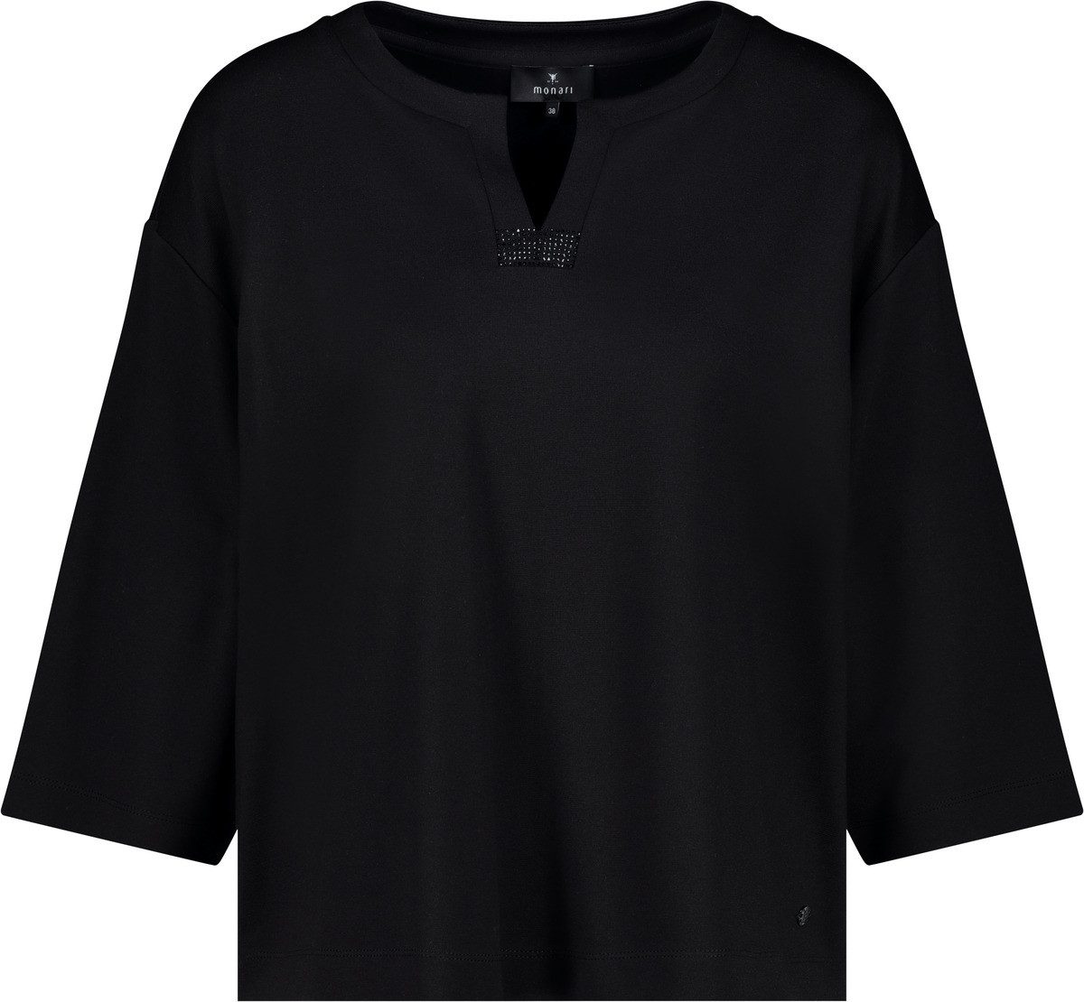 Monari Sweatshirt Elastische Qualität und glitzernde Strassdetails