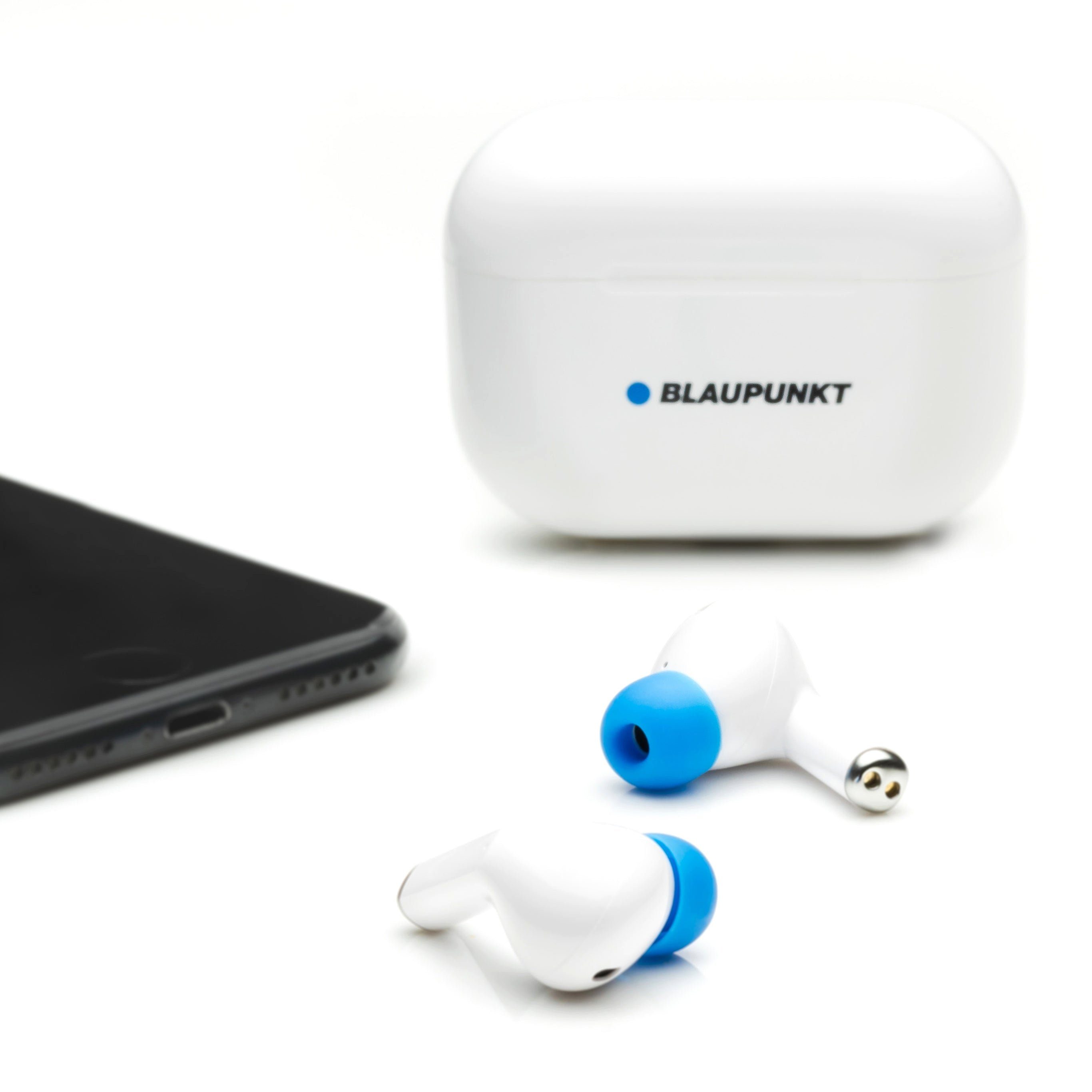 TWS Blaupunkt 20 weiss Siri, (Google-Assistant, Bluetooth) In-Ear-Kopfhörer