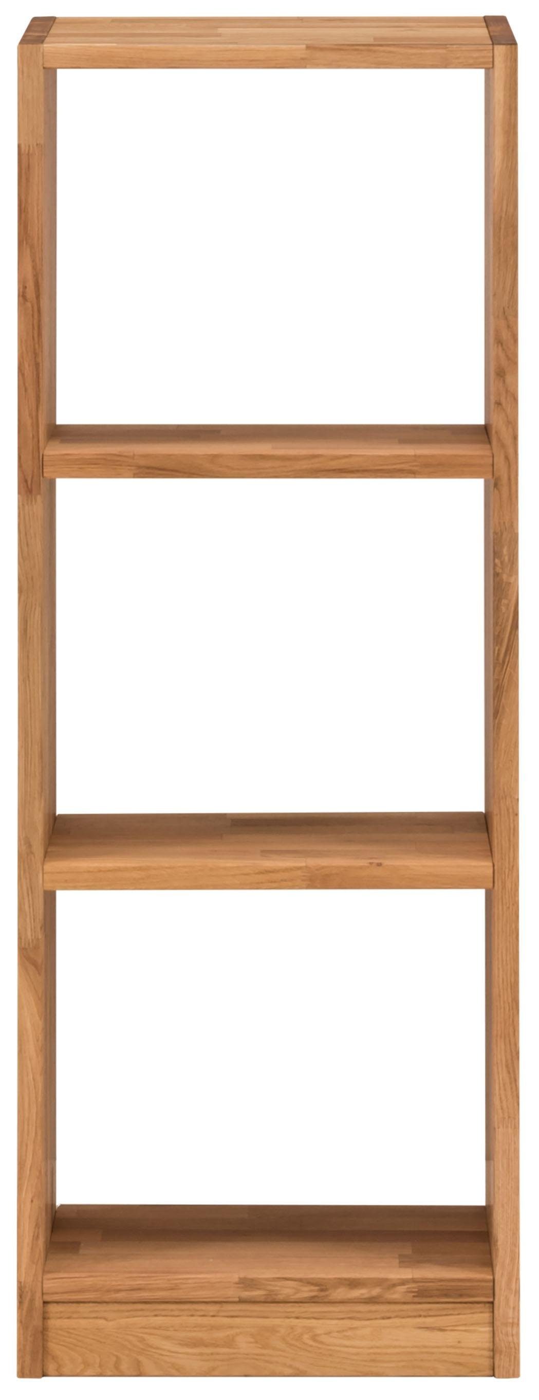 Home affaire Regalelement Ecko, aus schönem massivem Wildeichenholz, Breite 47 cm, mit 3 Fächern