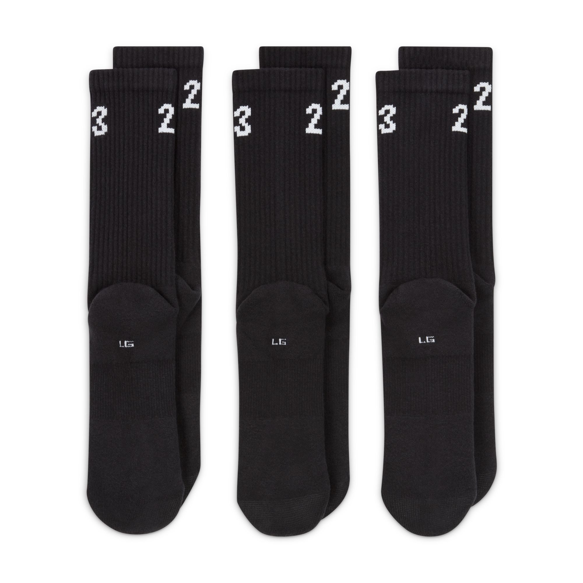 Nike Funktionssocken U J ESSENTIAL CREW 3PR - 144 für sportliche Aktivitäten, mit Dämpfung, stützende Passform