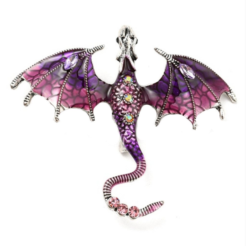 Westernlifestyle Brosche Mystische Anstecknadel Brosche Drachen Dragon