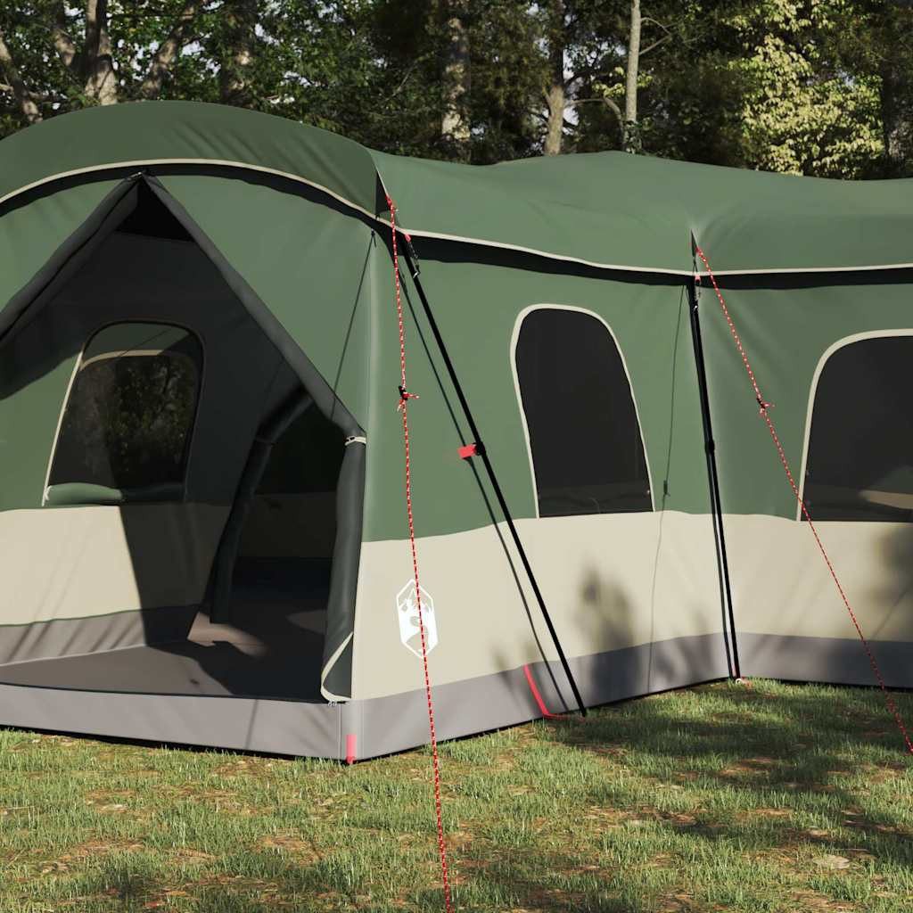 vidaXL Gruppenzelt Zelt für 16 Personen mit Dach Grün 680 x 510 x 210 cm, (1 tlg)