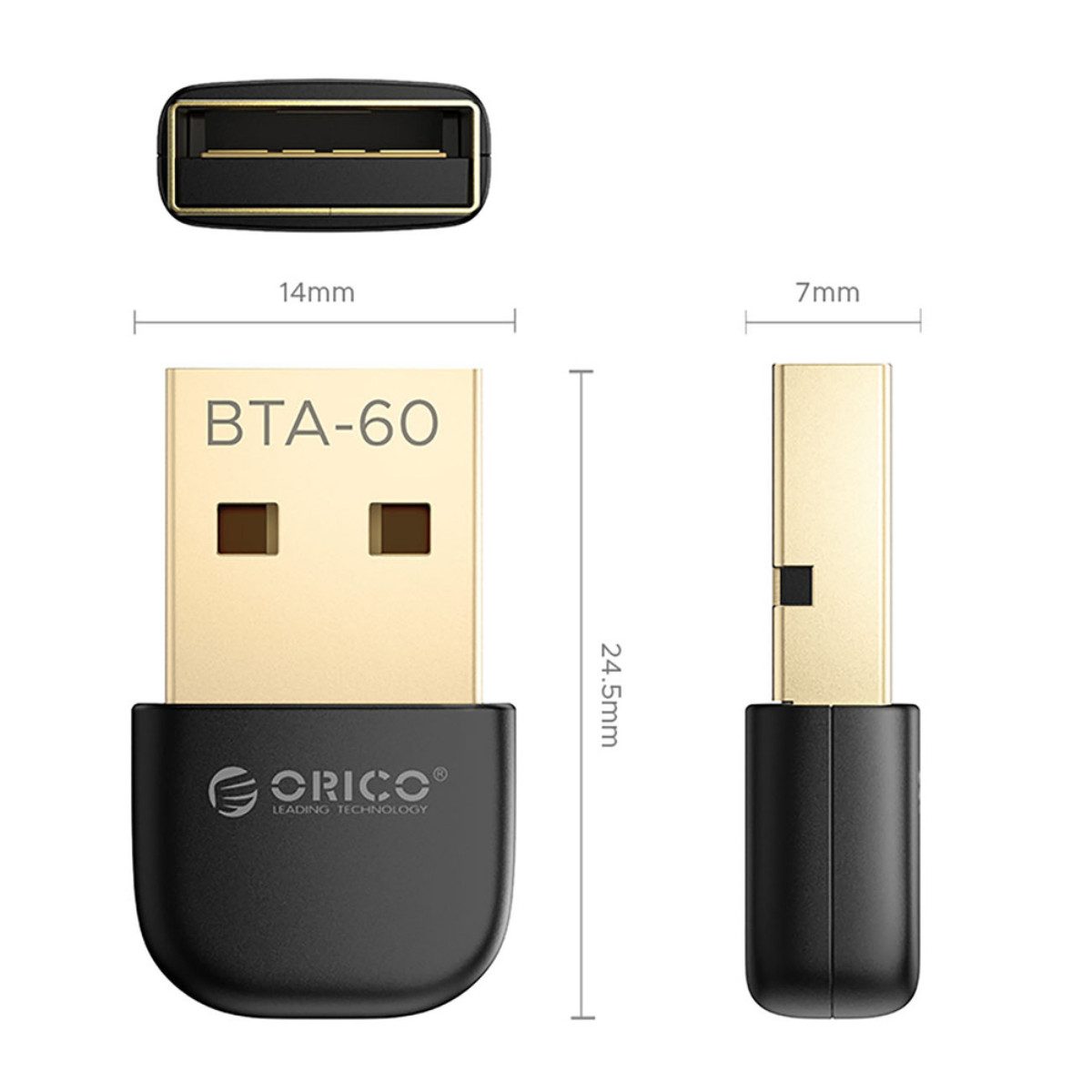 ORICO BTA-60 Bluetooth-Adapter USB-A, Bluetooth 6.0 Mini Adapter für Windows
