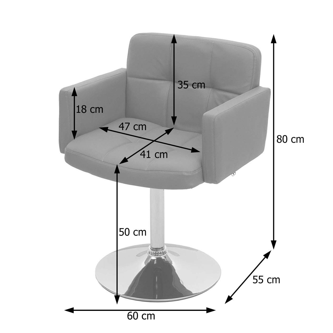 um Armlehenen MCW taupe Esszimmerstuhl | Drehbar 360°, Houston drehbar, taupe mit (1er),