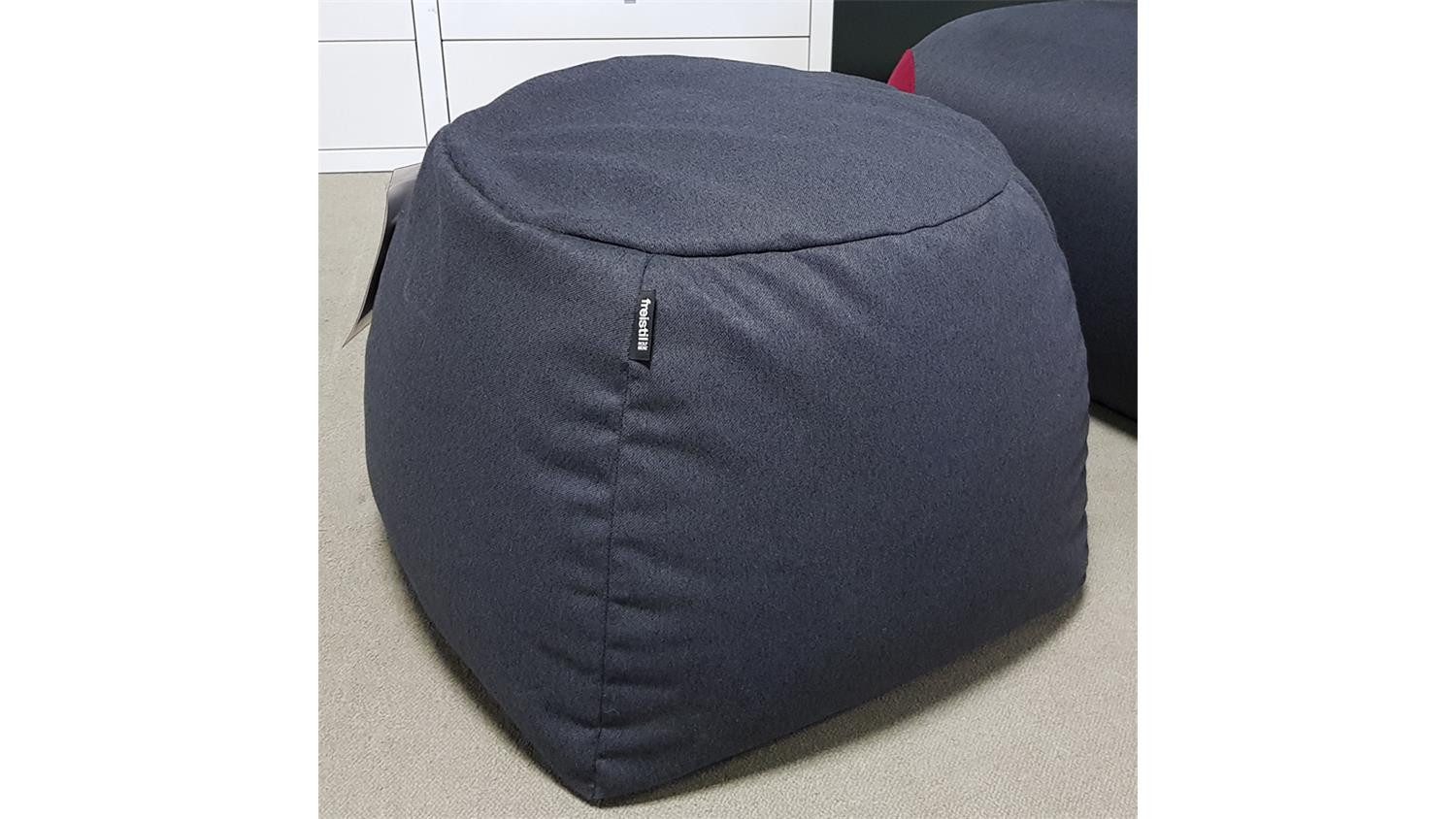 freistil ROLF BENZ Sessel Hocker Pouf ROLF BENZ freistil 171 Sitzkissen Stoff schwarzgrau