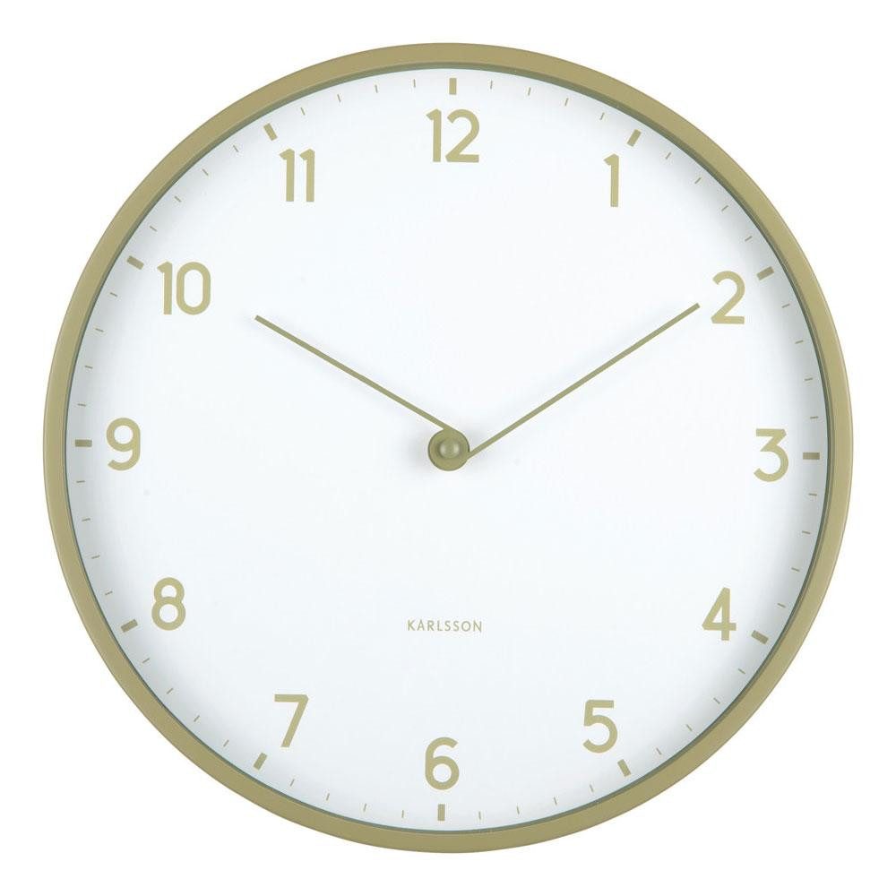 Karlsson Uhr Wanduhr Sencillez Army Green