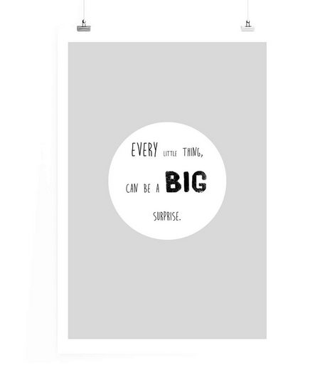 Sinus Art Leinwandbild »Poster in 60x90cm - Jede Kleinigkeit kann eine