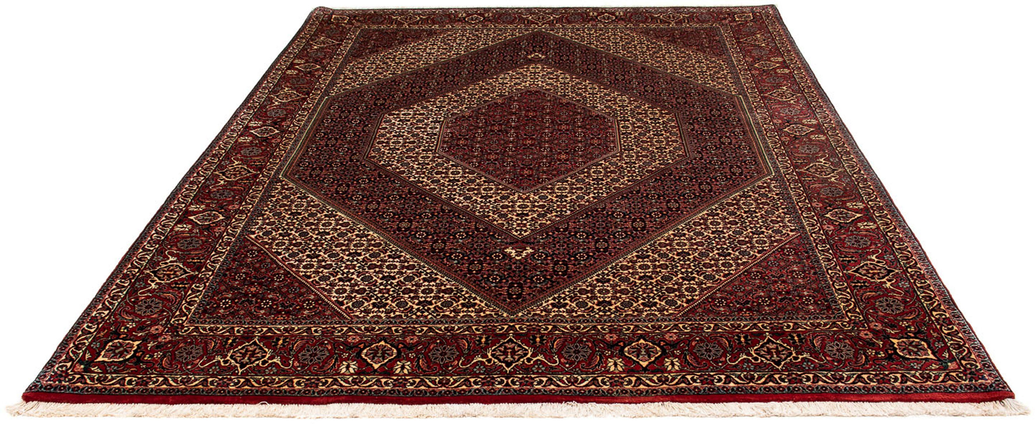 Orientteppich Perser - Bidjar - 262 x 203 cm - dunkelrot, morgenland, rechteckig, Höhe: 15 mm, Wohnzimmer, Handgeknüpft, Einzelstück mit Zertifikat