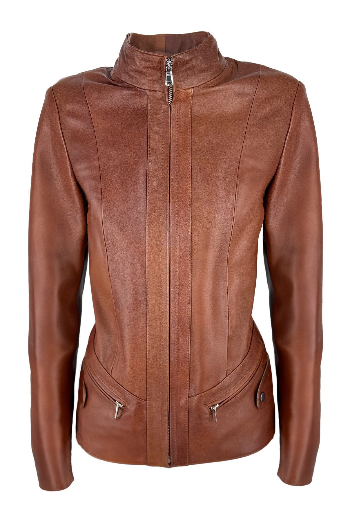 Hollert Winterjacke Lederjacke - NADIA Rehbraun günstig online kaufen