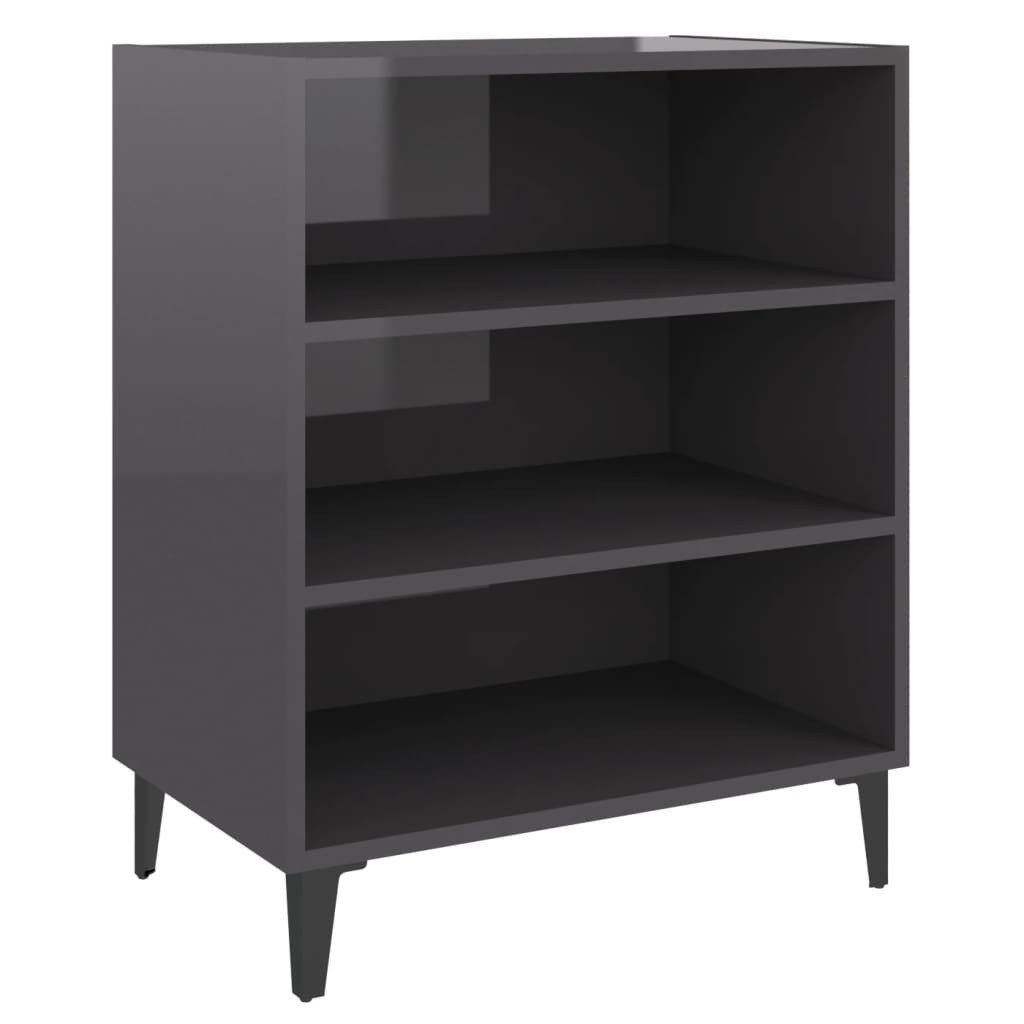 vidaXL Sideboard Sideboard Hochglanz-Grau 57x35x70 cm günstig online kaufen