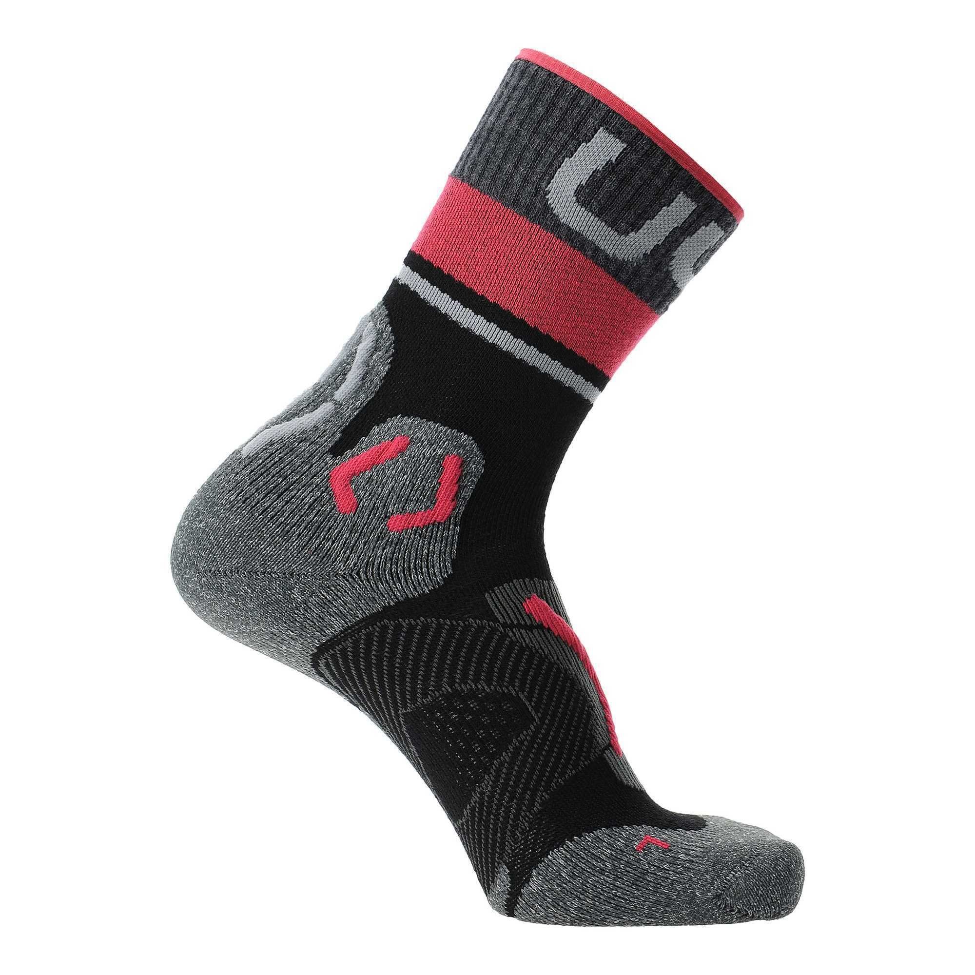 Damen - - One UYN Sportsocken Merino Trekking Socks Pink Black Socken
