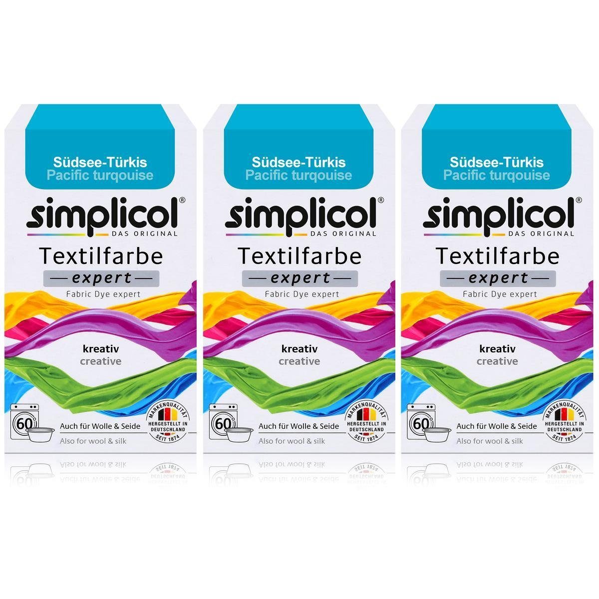 Textilfarbe Simplicol Textilfarbe expert Südsee-Türkis 150g - Farbe zum Färben (3e