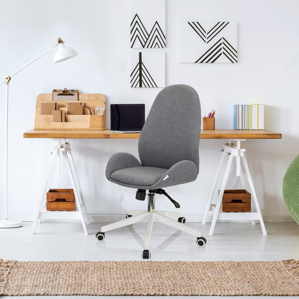 hjh OFFICE Drehstuhl Home Office Grau ergonomisch Stoff I AVEA Schreibtischstuhl Bürostuhl mit (1 St), Armlehnen