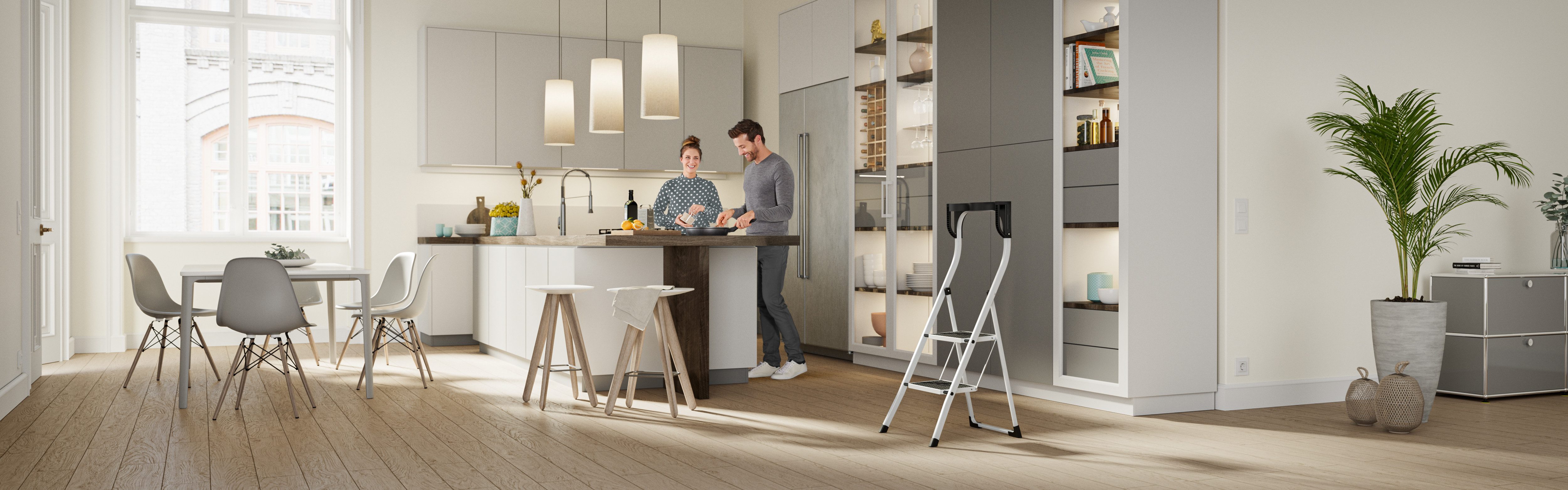 Hailo Trittleiter ComfortLine, belastbar bis 150 kg