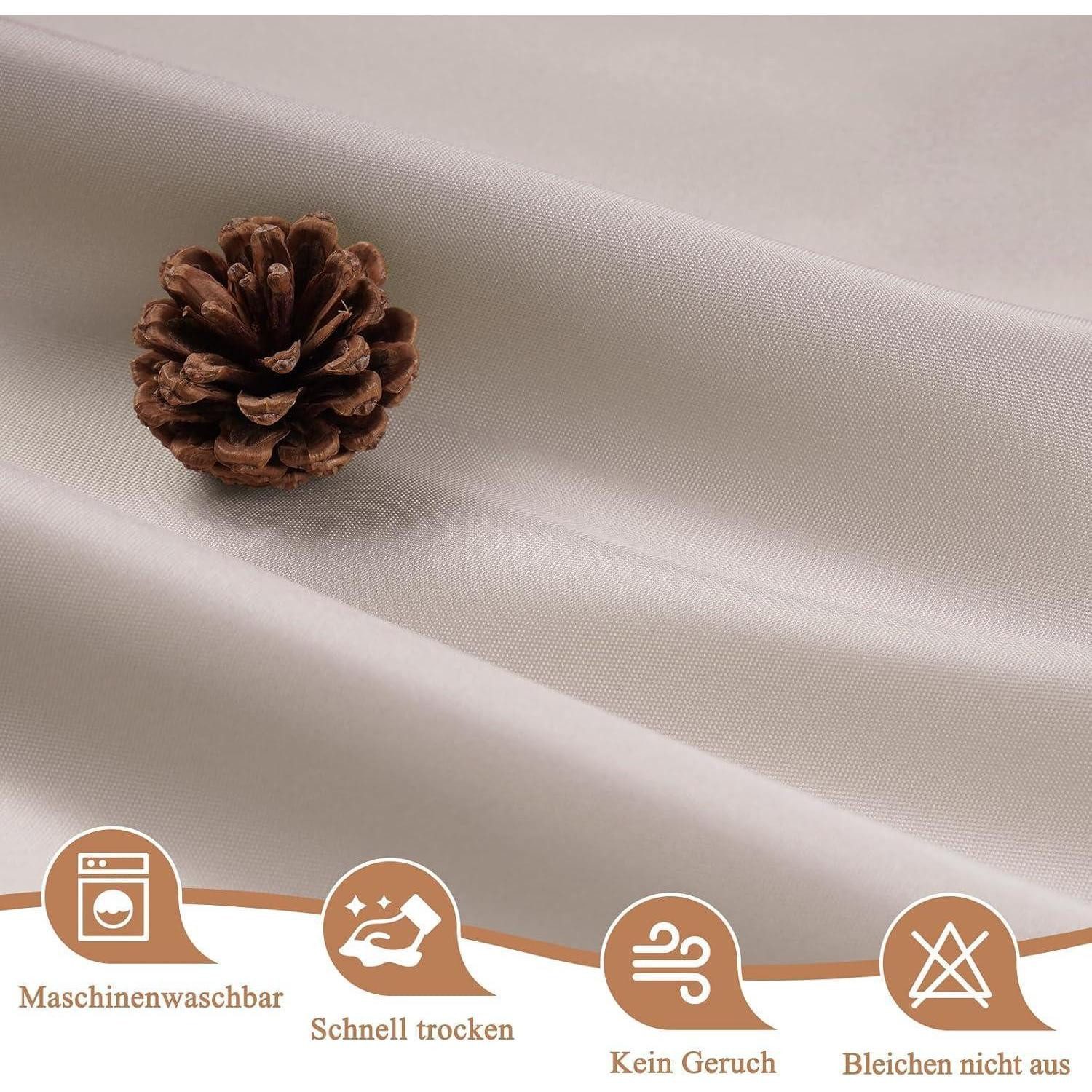 LuxusKollektion Duschvorhang Duschvorhang 100x200 Wasserdicht Sandfarben H200 x B100 cm (1er Pack) Breite 100 cm – Bild 5 von 5