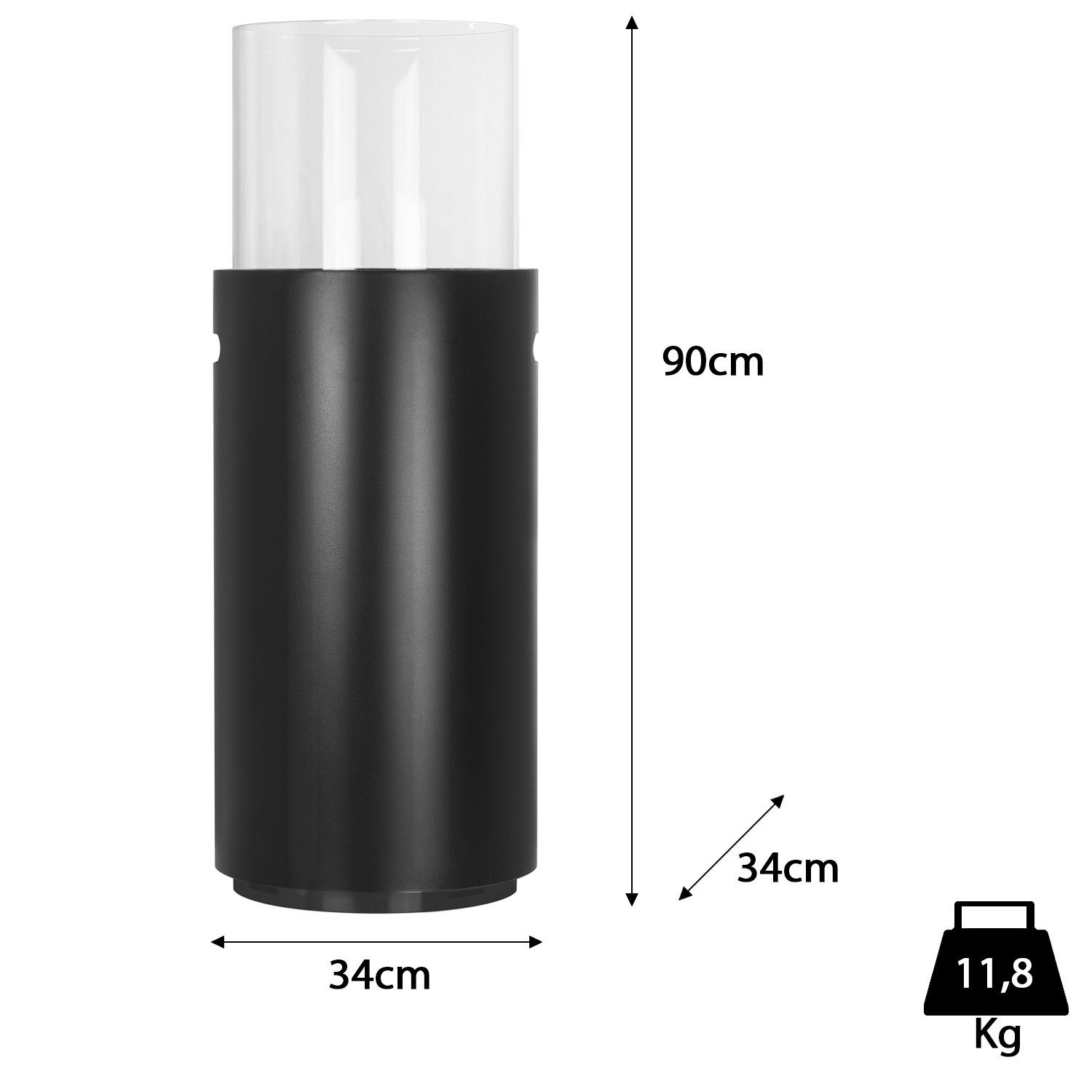 Moritz Dekokamin Bio Ethanol Stand-Kamin, Ethanolbrenner Glasfeuer Terrasse günstig online kaufen
