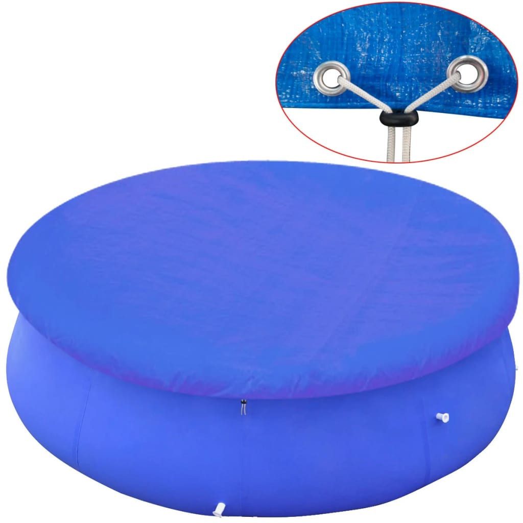 vidaXL Poolverdeck, Poolabdeckungen 2 Stk. für 360-367 cm Runde Aufstellpools