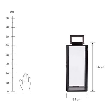 BUTLERS Kerzenlaterne BLOCK Laterne Höhe 55cm