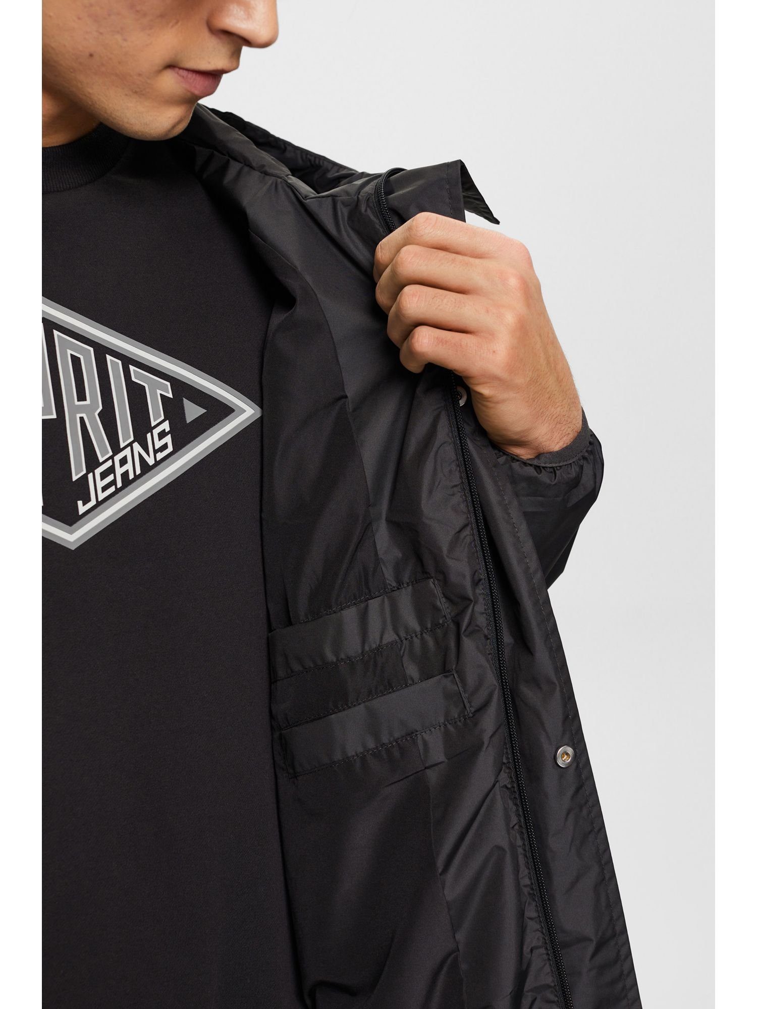 Regenjacke Esprit Collection BLACK Kapuze Regenjacke mit Leichte
