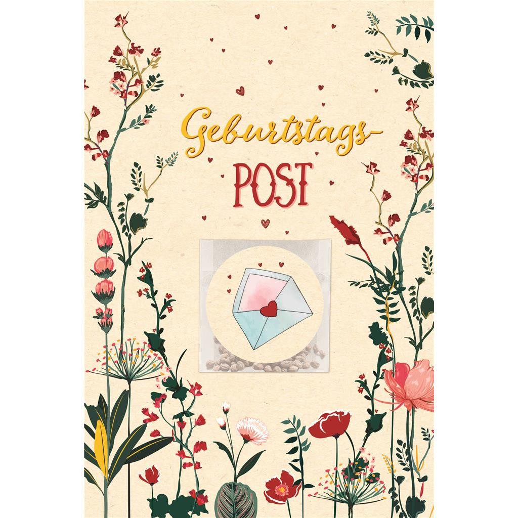 Grußkarten Geburtstag Gieß mich Karte mit Umschlag Wildblume