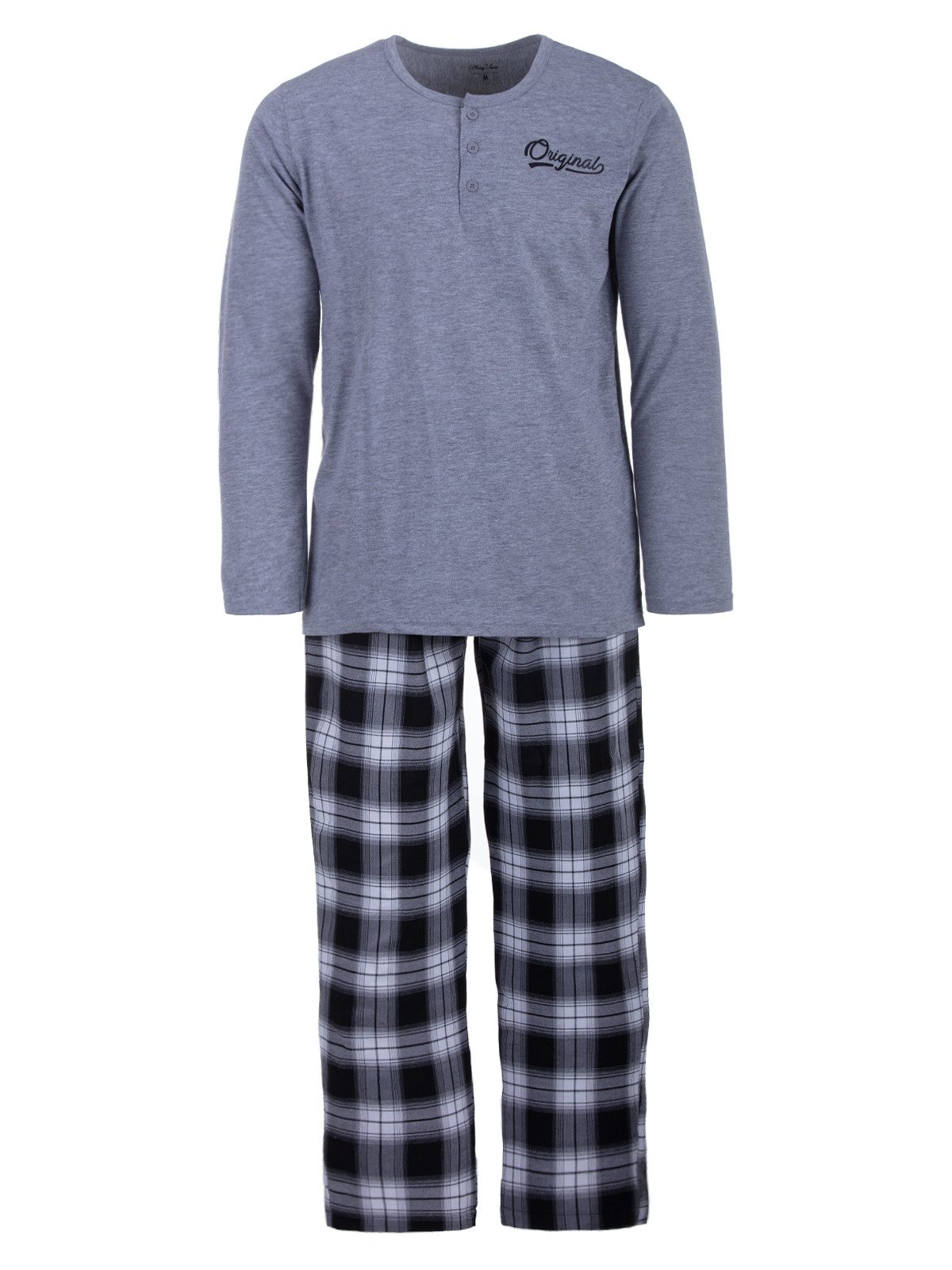 Henry Terre Schlafanzug Pyjama Set Langarm günstig online kaufen