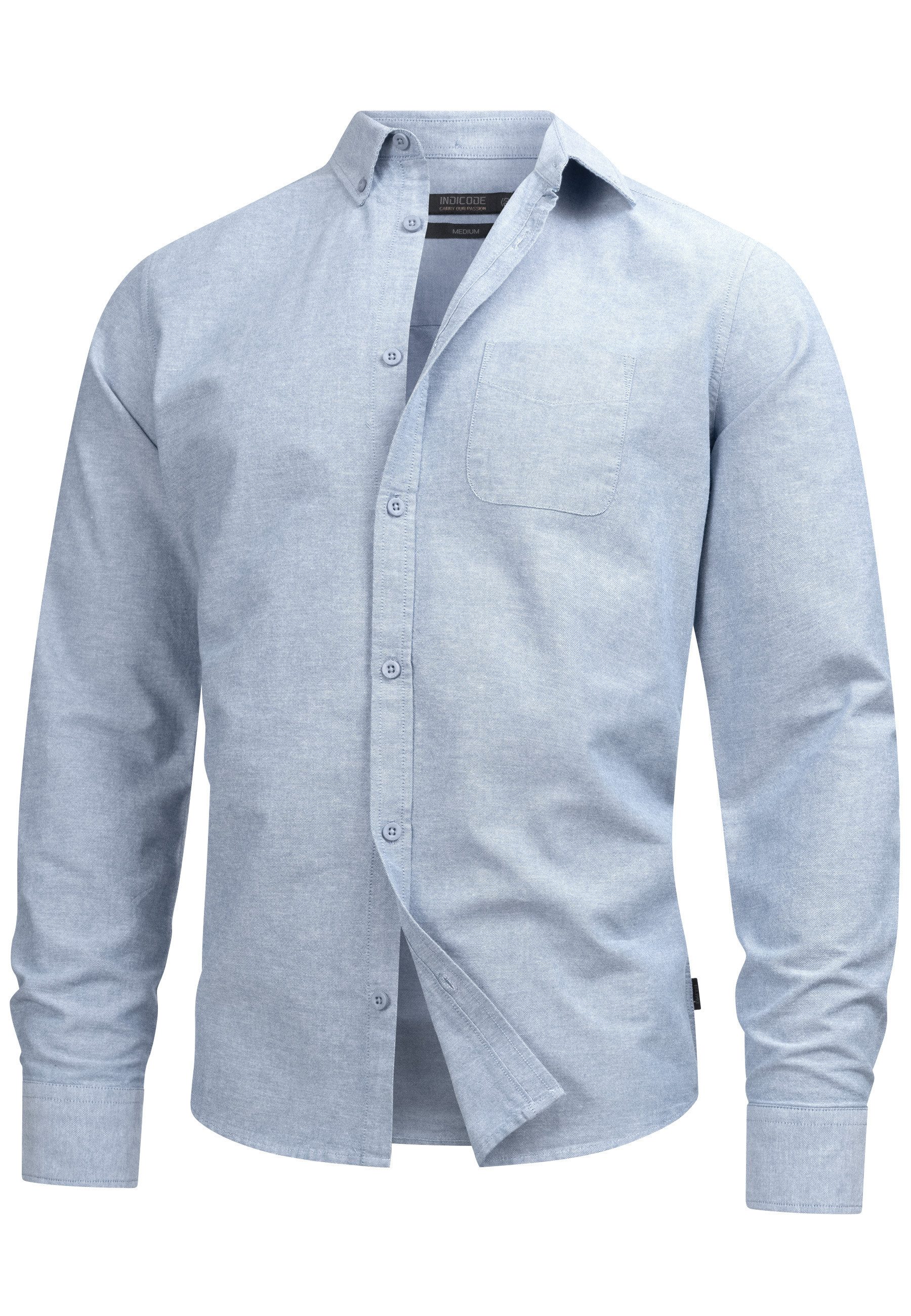 Indicode Langarmhemd Kepner mit Button-Down-Kragen und günstig online kaufen