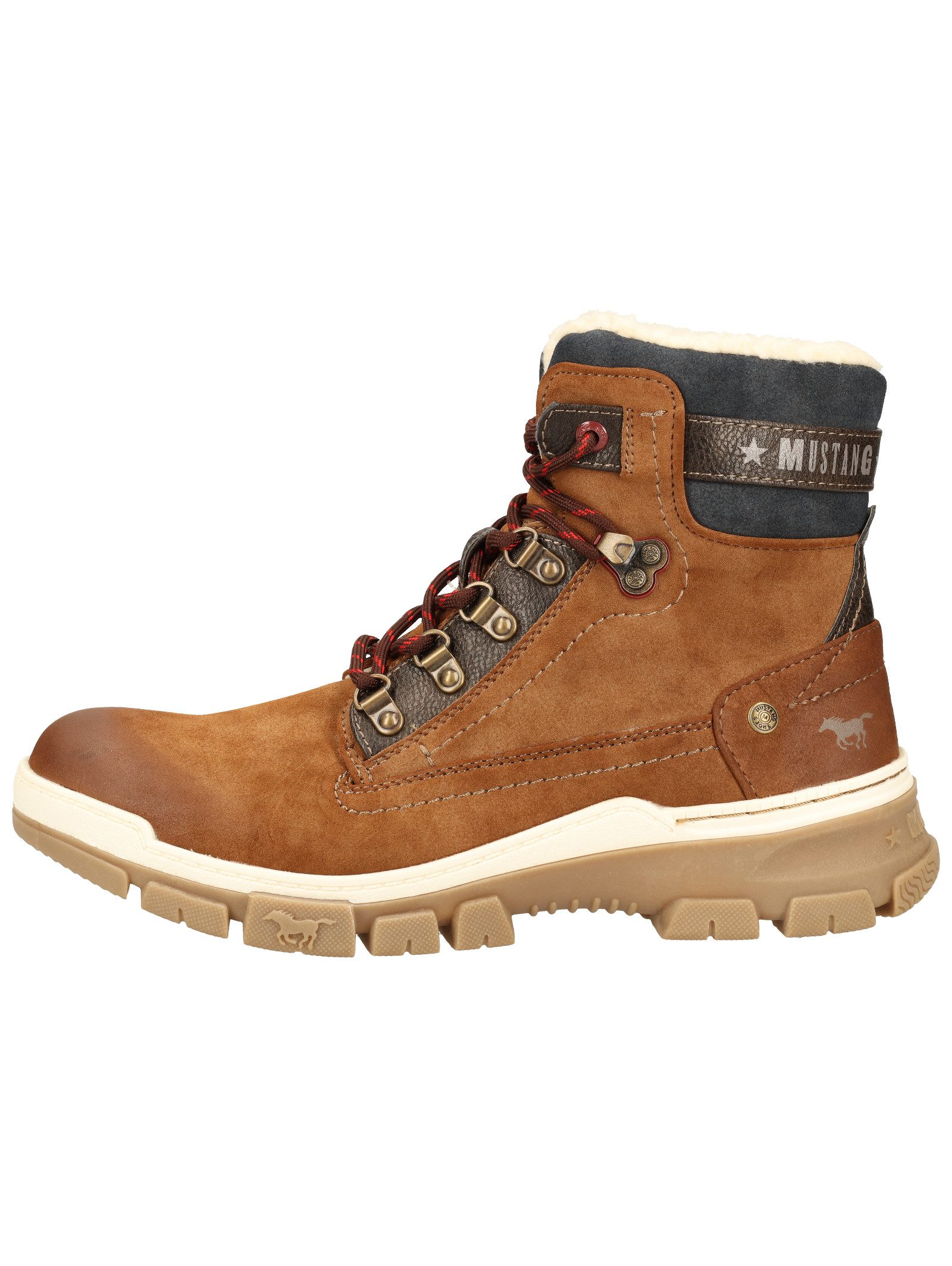 MUSTANG Stiefelette Lederimitat . Schnürstiefelette günstig online kaufen