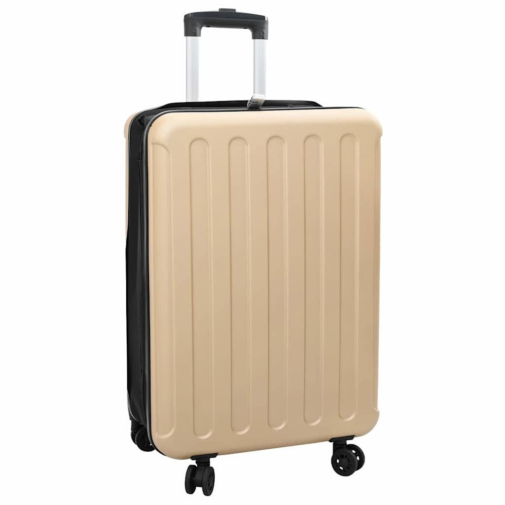 vidaXL Trolley Koffer mit Schloss Champagner 43 x 27 x 66 cm ABS Kunststoff