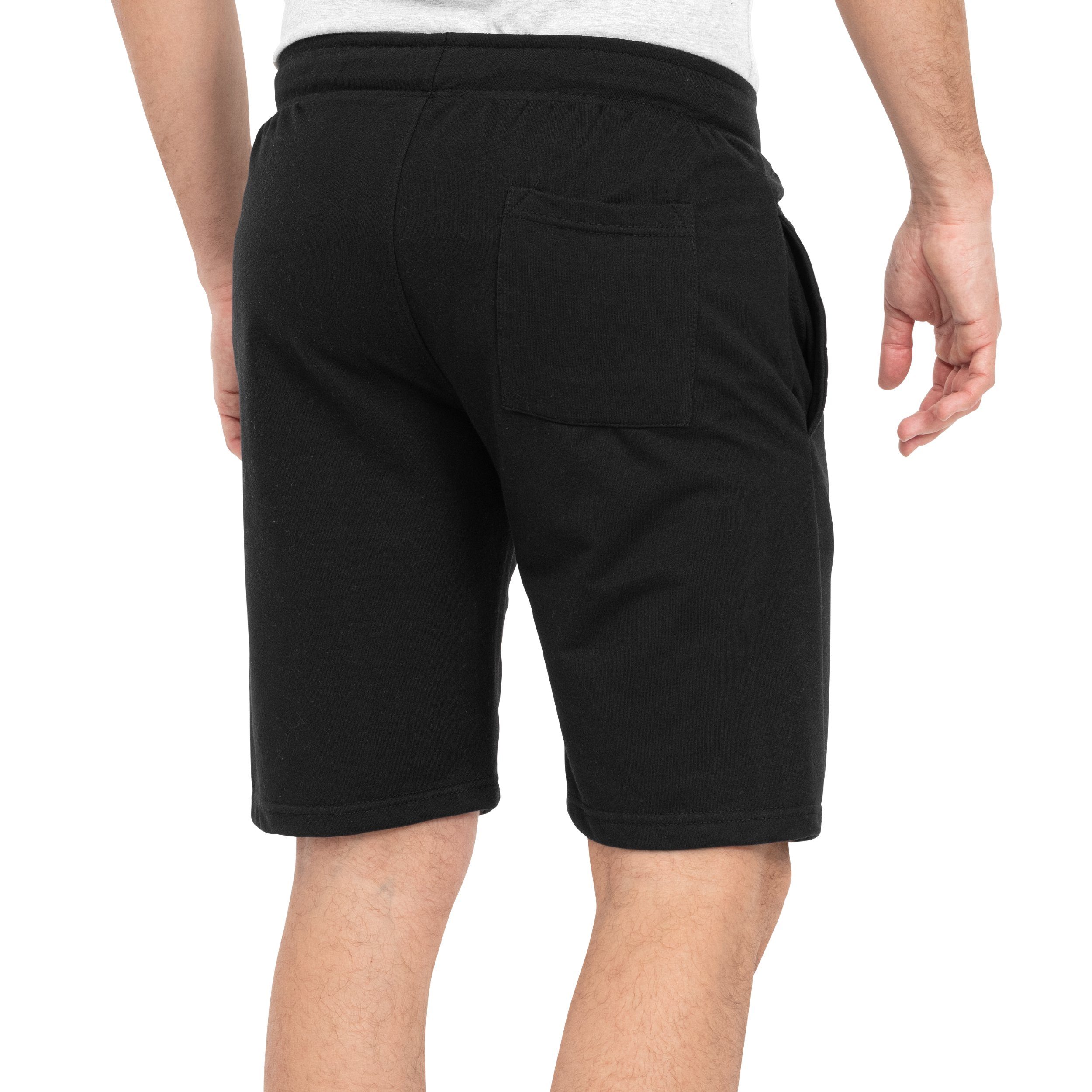 Kurze FM191 Short Herren Sweatpant Cargoshorts Bermuda Sweat Black Finchman Hose Cotton